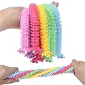 Toys for Kids, Unicorn Toys Stretchy String Autism Sensory Toy for Anti Anxiety & Stress Relief, Fun Noodle Worm Colorful Long Squishy Rubber Dinosaur Toy for Kids