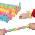 Toys for Kids, Unicorn Toys Stretchy String Autism Sensory Toy for Anti Anxiety &amp; Stress Relief, Fun Noodle Rubber Dinosaur Toy for Kids (Pack of 2) (Unicorn Bracelet (6 Pieces))