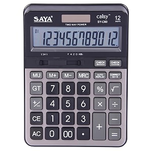 Saya Premium Desktop Calculator 12-Digit Display