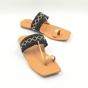 sayera women flats sandal black  6