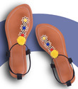 SAYERA Women Flats Sandal (Black , 6)