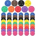 Sayglossy 6 Sets Fraction Circles for Math Classroom, Circles