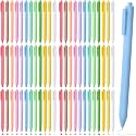 Sayglossy 72 Pcs Colored Retractable Gel Pens Pastel 0.5mm Fine Point Cute Colorful Gel Ink Pens Quick Dry for Writing Drawing Journaling Note Taking Office Home(Stylish Color)