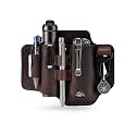 Sayram ST1 Leather Multitool Sheath, EDC Belt Organizer with Keychain Clip