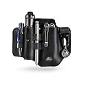 Sayram ST1 Leather Multitool Sheath, EDC Belt Organizer with Keychain Clip