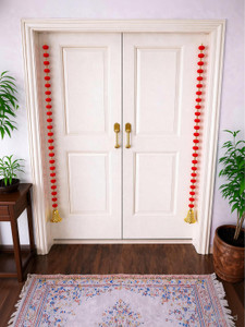 sazavat store set of 2 piece red pom pom toran height approx 35ft toran