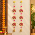 Sazavat store Lotus Flower Hanging | Decorative Garland for Door, Wall & Pooja Room | Set of 1 Toran