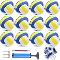 Sazoemao 6 Pack Official Size 5 Volleyball Balls Volley Ball of Synthetic Leather,Includes Ball Pump and Net Bag,Competition Volleyball for Indoor Outdoor…