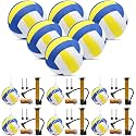 Sazoemao 6 Pack Official Size 5 Volleyball Balls Volley Ball of Synthetic Leather,Includes Ball Pump and Net Bag,Competition Volleyball for Indoor Outdoor…