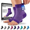 SB SOX Compression Socks for Plantar Fasciitis Relief (Purple, Medium)