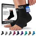 SB SOX Compression Socks for Plantar Fasciitis Relief (Solid Black, XL)