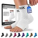 SB SOX Compression Socks for Plantar Fasciitis Relief (Solid White, Small)