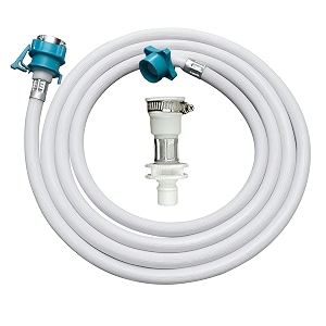 sbd 3 mtr universal pvc front amp top load washing machine fully automatic inlet pipe with extra universal tap connector  automatic inlet pipe  hot amp cold washing machine water inlet pipe