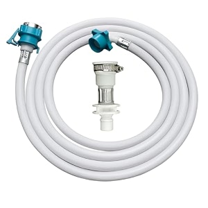 sbd 4 meter universal pvc front amp top load washing machine fully automatic inlet pipe with extra universal tap connector  automatic inlet pipe  hot amp cold washing machine water inlet pipe 4 mtr