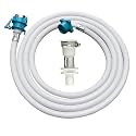 SBD 4 Meter Universal Pvc Front & Top Load Washing Machine Fully Automatic Inlet Pipe With Extra Universal Tap Connector | automatic inlet pipe | Hot & Cold Washing Machine Water Inlet Pipe (4 Mtr)