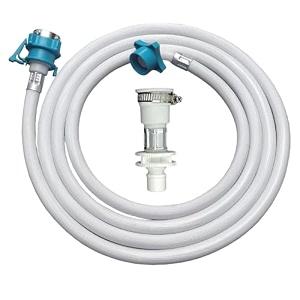 sbd 5 mtr universal pvc front amp top load washing machine fully automatic inlet pipe with extra universal tap connector  automatic inlet pipe  hot amp cold washing machine water inlet pipe