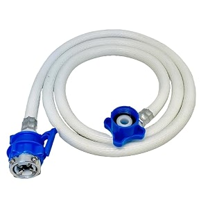 sbd 5 meter fully automatic washing machine inlet pipe with universal tap adaptor connector  burst proof and anti kink  hot amp cold water washing machine pipe inlet  pressure resistant