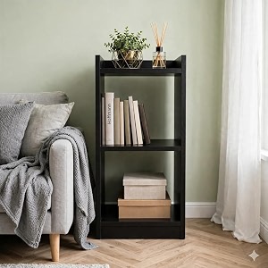 SBF Furniture 3 Tier Wooden Bookshelf Engineered