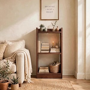 SBF Furniture 3 Tier Wooden Bookshelf Engineered