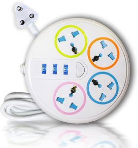 sbf furniture 4 socket extension board with 2 usb ports power switch and 2m cord4p_2usb_1c 6 a four pin socket