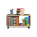 SBF Furniture Engineered Wood Center Table with Wheels Open Rack Storage Organizing Bed Side Display Stand Furniture Rolling Coffee Tea Table (80 x 40 x 30 Cm) (Light Oak) DIY(Do-It-Yourself)