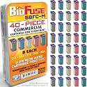 SBFC-M Slow Blow Micro Cartridge 40-Piece Commercial Fuse Assortment 15A 20A 25A 30A 40A (MCASE, FMM Type Fuses)