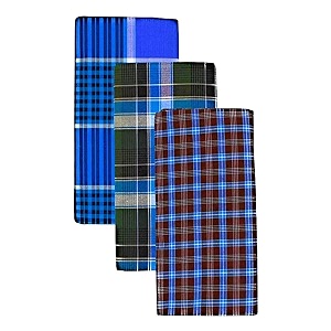 sbnlifestyle men39s cotton stitched lungi multicolour set of 3 pcs