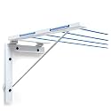 Scale Collapsible Folding Balcony Space Saving Wall Mount Cloth Drying Rack(Alloy Steel, Ivory)