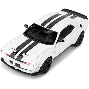 scale exclusive alloy metal pull back die-cast car model with sound light mini auto toy for kids metal model toy car with sound and light 122 scale dodge challenger charger srt-white