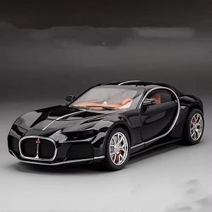 scale exclusive alloy metal pull back die-cast car model with sound light mini auto toy for kids metal model toy car with sound and light 124 scale -buggati atlantic-black