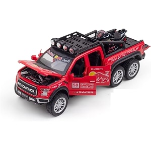 scale exclusive alloy metal pull back die-cast car model with sound light mini auto toy for kids metal model toy car with sound and light 128 scale f150 edition 6x6 pickup-red