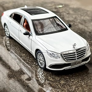 scale exclusive alloy metal pull back die-cast car model with sound light mini auto toy for kids metal model toy car with sound and light 124 scale marce-des benz e300l-white