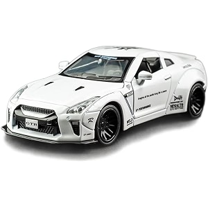 scale exclusive alloy metal pull back die-cast car model with sound light mini auto toy for kids metal model toy car with sound and light 132 scale niss-an gtr r35-white