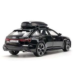 scale exclusive alloy metal pull back die-cast car model with sound light mini auto toy for kids metal model toy car with sound and light 124 scale aodi rs6-black