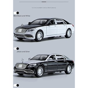 scale exclusive alloy metal pull back die-cast car model with sound light mini auto toy for kids metal model toy car with sound and light 132 scale merce-des s650-whiteblack