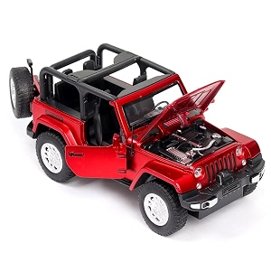 scale exclusive alloy metal pull back die-cast car model with sound light mini auto toy for kids metal model toy car with sound and light 132 scale rubicon 1941 jeep-red
