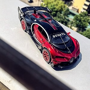 scale exclusive alloy metal pull back die-cast car model with sound light mini auto toy for kids metal model toy car with sound and light 132 scale bugatti gt sport -red