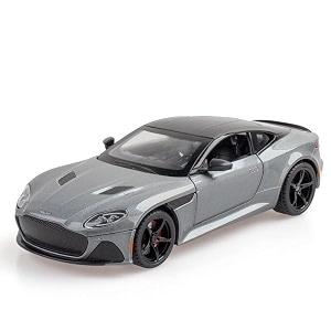 scale exclusive alloy metal pull back die-cast car model with sound light mini auto toy for kids metal model toy car with sound and light 122 scale- aston martin -grey