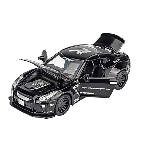 scale exclusive alloy metal pull back die-cast car model with sound light mini auto toy for kids metal model toy car with sound and light 132 scale niss-an gtr r35