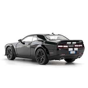 scale exclusive alloy metal pull back die-cast car model with sound light mini auto toy for kids metal model toy car with sound and light 122 scale dodge challenger charger srt - black