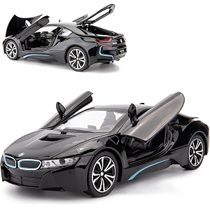 scale exclusive alloy metal pull back die-cast car model with sound light mini auto toy for kids metal model toy car with sound and light 122 scale -b-m-w i8-black