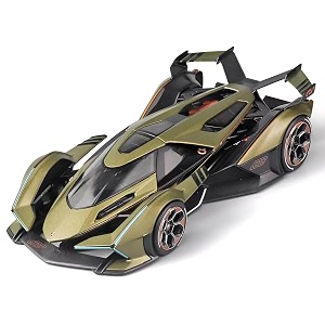 scale exclusive alloy metal pull back die-cast car model with sound light mini auto toy for kids metal model toy car with sound and light 122 scale lamborghini ranbo v12gt-green
