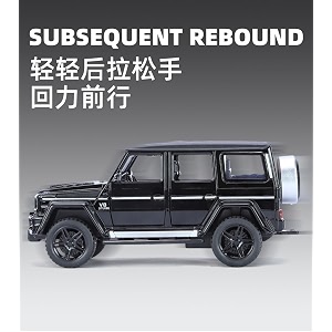 scale exclusive alloy metal pull back die-cast car model with sound light mini auto toy for kids metal model toy car with sound and light 132 scale merce-dees g63 trailer-black