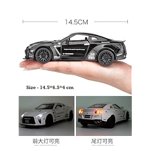 scale exclusive alloy metal pull back die-cast car model with sound light mini auto toy for kids metal model toy car with sound and light 132 scale niss-an gtr r35-blue