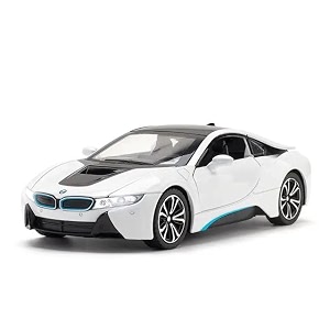 scale exclusive alloy metal pull back die-cast car model with sound light mini auto toy for kids metal model toy car with sound and light 122 scale -b-m-w i8-white