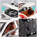 Scale Exclusive Alloy Metal Pull Back Die-cast Car Model with Sound Light Mini Auto Toy for Kids Metal Model Toy Car with Sound and Light (1.24 Scale Marce-des Benz E300L-BLACK)