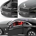 Scale Exclusive Alloy Metal Pull Back Die-cast Car Model with Sound Light Mini Auto Toy for Kids Metal Model Toy Car with Sound and Light (1.24 SACLE -Rolls Royce Spectre-Blue)
