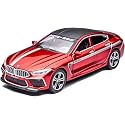 Scale Exclusive Alloy Metal Pull Back Die-cast Car Model with Sound Light Mini Auto Toy for Kids Metal Model Toy Car with Sound and Light (1:24 Scale B-M-W MH8 800-RED)