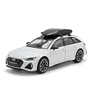 Scale Exclusive Alloy Metal Pull Back Die-cast Car Model with Sound Light Mini Auto Toy for Kids Metal Model Toy Car with Sound and Light (1.24 Scale AODI RS6-GREY)