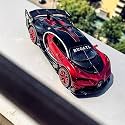 Scale Exclusive Alloy Metal Pull Back Die-cast Car Model with Sound Light Mini Auto Toy for Kids Metal Model Toy Car with Sound and Light (1.32 Scale Bugatti GT Sport -RED)
